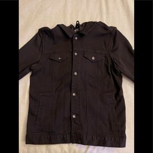 RUDE black denim cutoff jacket XL NBW